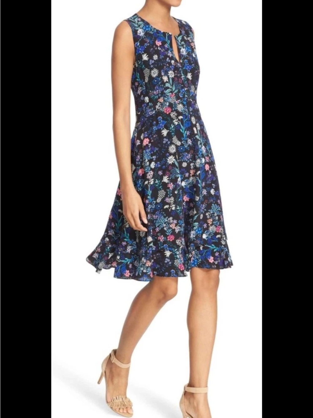 Rebeca Taylor Sz 0 midi floral dress NWOT
